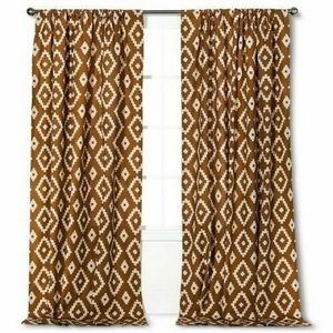 3X Threshold brown southwest curtain panels